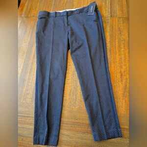 Lafayette 148 NWT Navy Polka Dot Trousers